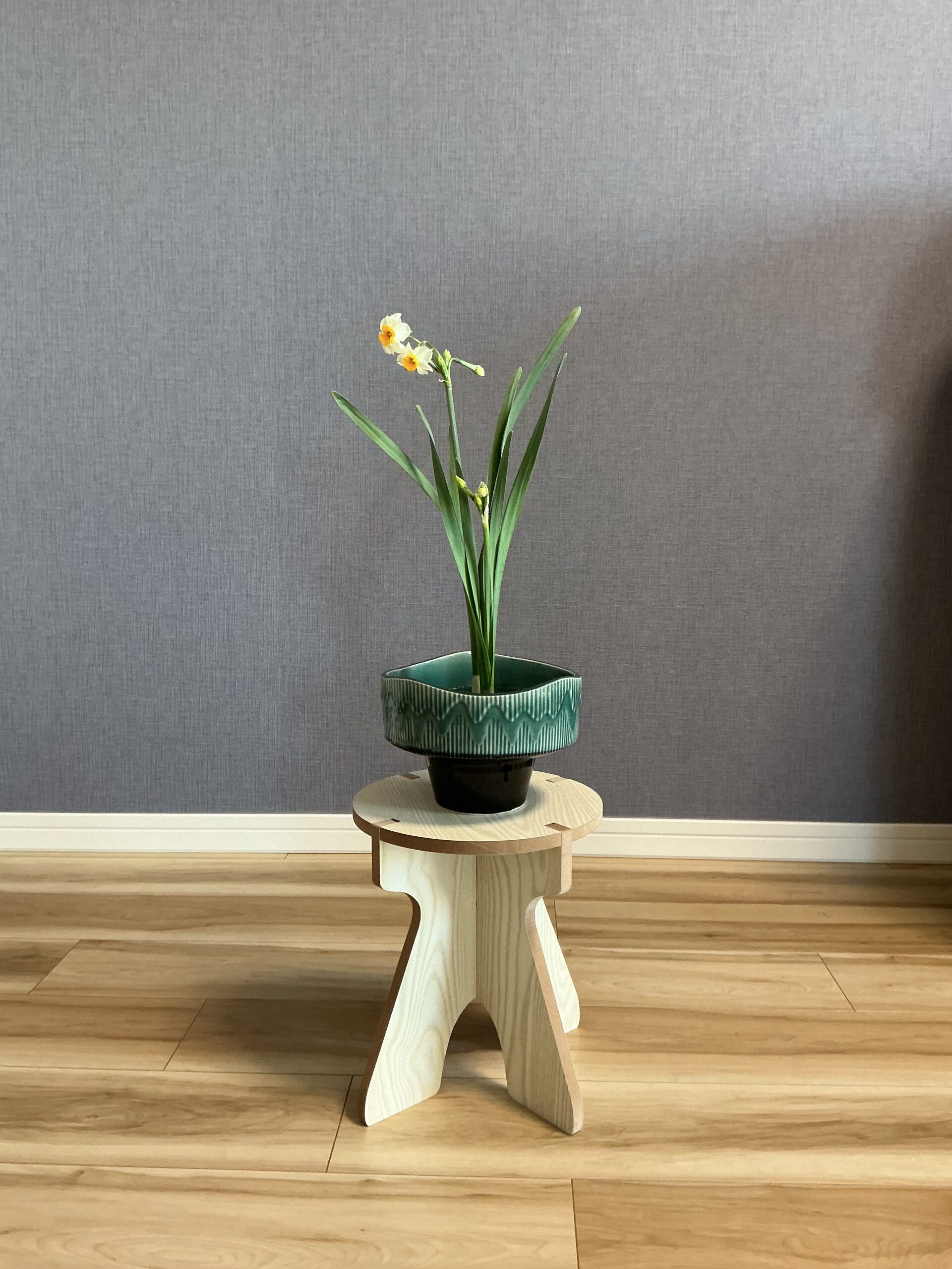 水仙の生け花の写真